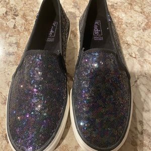 Sparkling black womens Keds